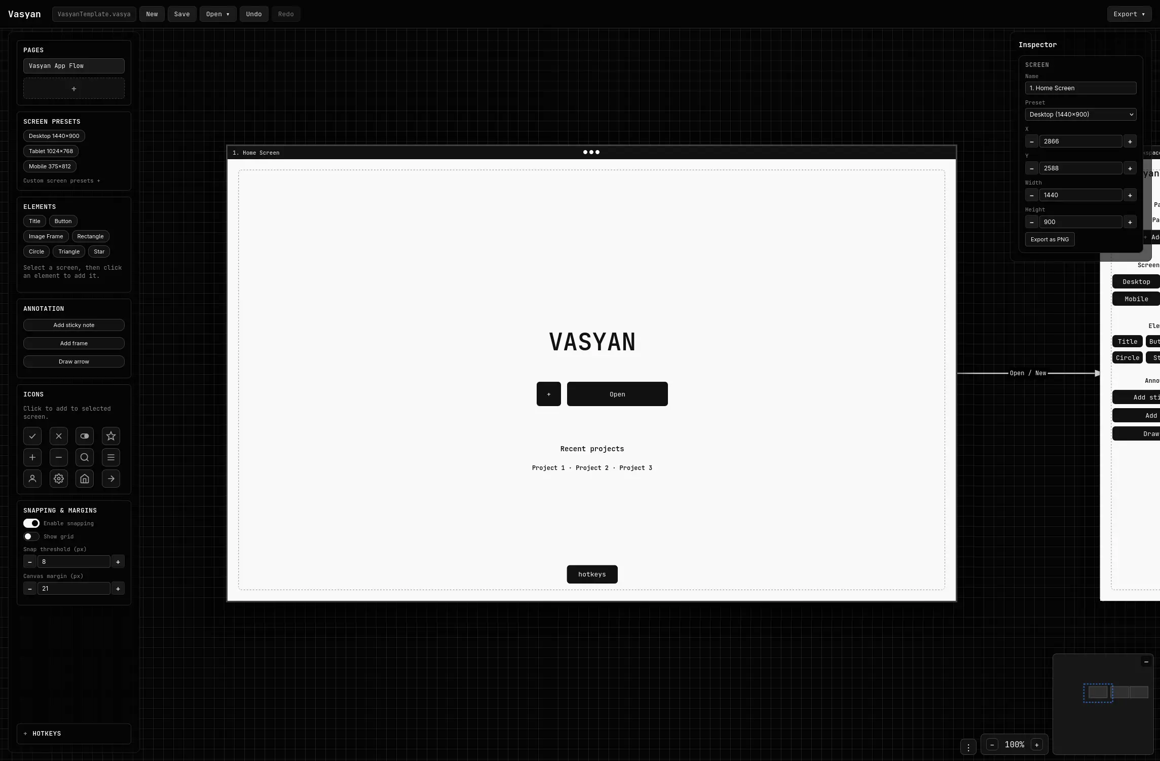 Vasyan wireframe editor